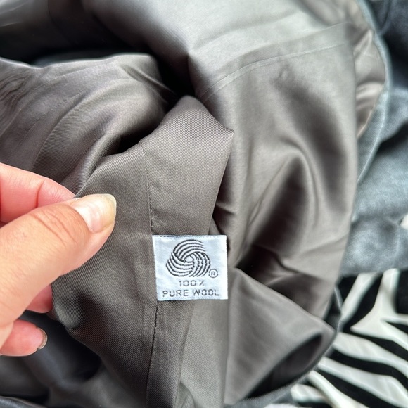 Vintage Jones New York Wool Blazer & Skirt Set Gray 14 - Picture 11 of 16